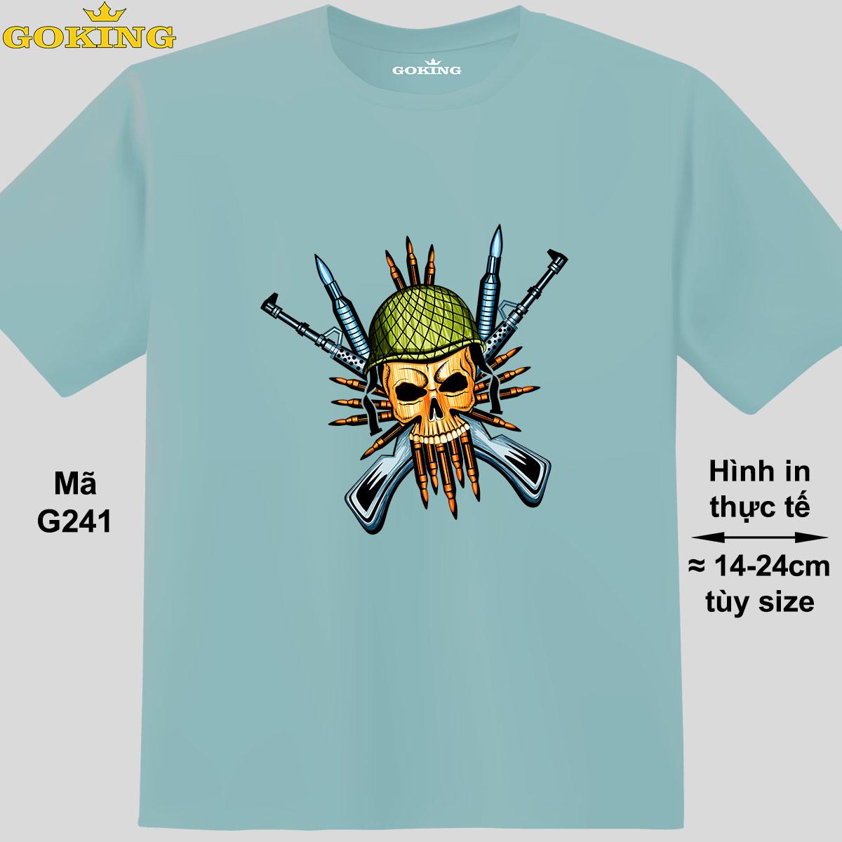 Crary sale 2023 - SKULL, mã G241. Áo thun in hình đầu lâu siêu ngầu cho nam nữ, form unisex. Áo phông hàng hiệu GOKING, quà tặng cao cấp cho gia đình, cặp đôi, doanh nghiệp