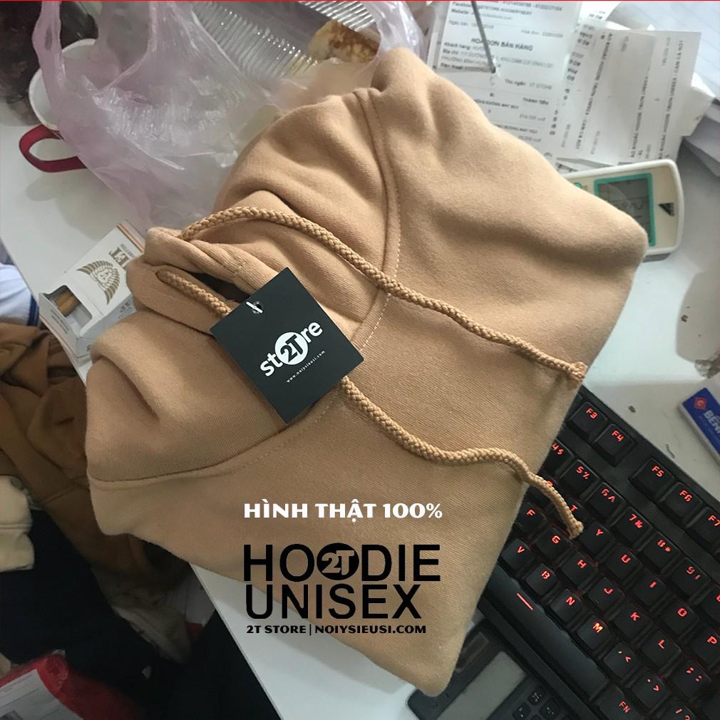 Áo hoodie unisex 2T Store H18 màu kem tan cafe