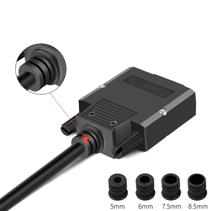 Đầu bấm cổng DB15 cái female bắt vít kèm vỏ ốp nhựa chân đồng HD-LINK YL-SCD-15F. HÀNG CHÍNH HÃNG