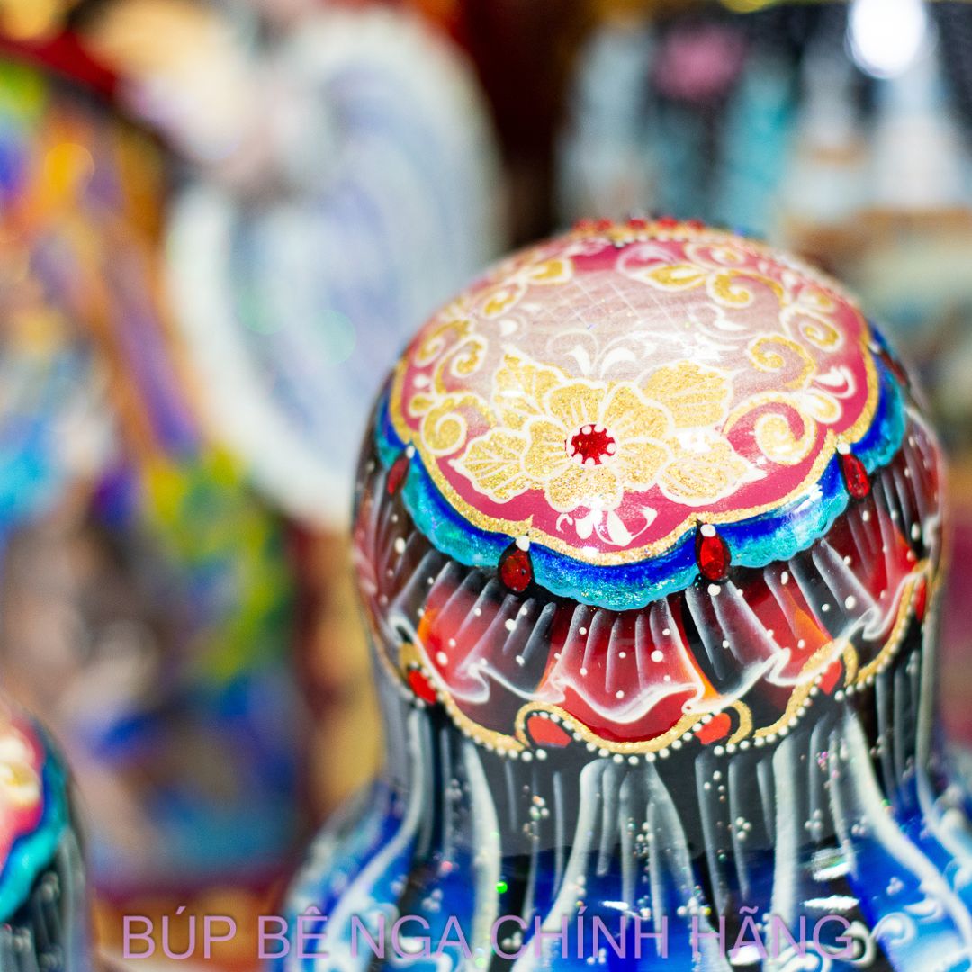 BỘ BÚP BÊ NGA MATRYOSHKA CAO CẤP 5 LỚP 15CM "CỔ TÍCH ÔNG LÃO ĐÁNH CÁ VÀ CÁ VÀNG" CỰC ĐẸP VÀ SANG TRỌNG