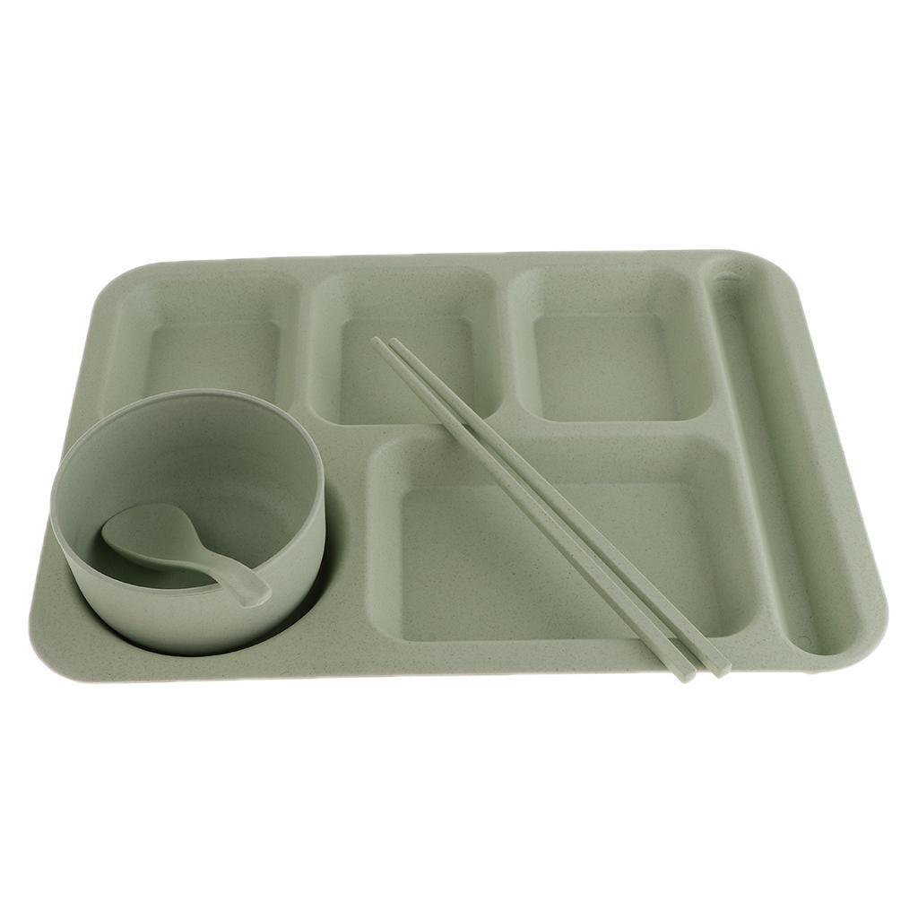 3-Pack Food Storage Container Divided Serving Tray Cafeteria Mess Tray