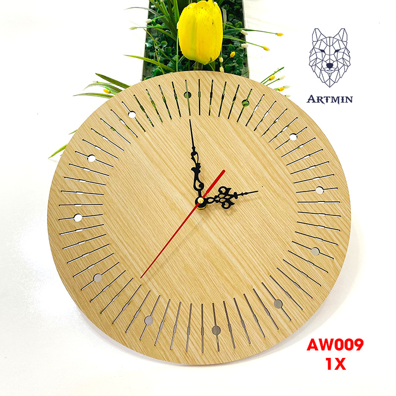 AW009 - Đồng Hồ Gỗ Treo Tường – Décor Trang Trí