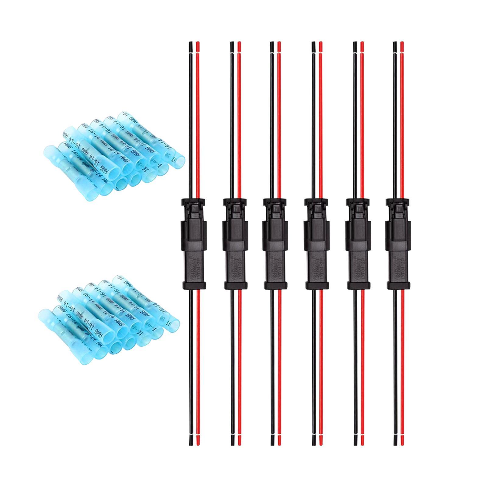 DT 2 Pin Set Male and Female Wire Connectors 14AWG Thicker Wire Harness Connector Way for led Lights light Bar