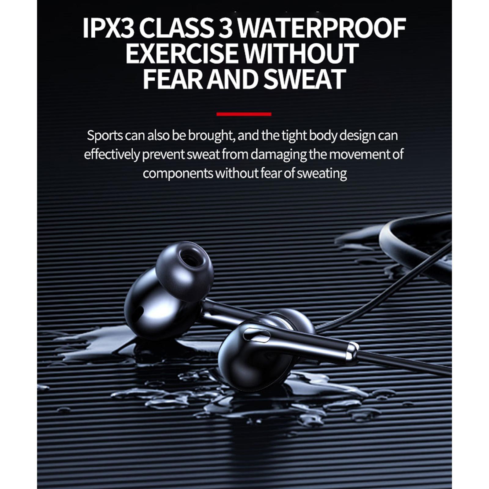 Wireless Bluetooth Earphones Headphones for Sport Running LED display Black