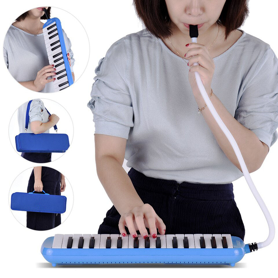 Kèn Melodica 32 Phím Cho Người Lớn Và Trẻ Em Bắt Đầu Tập Chơi - Tặng Kèm Dụng Cụ Vệ Sinh Kèn Ngẫu Nhiên