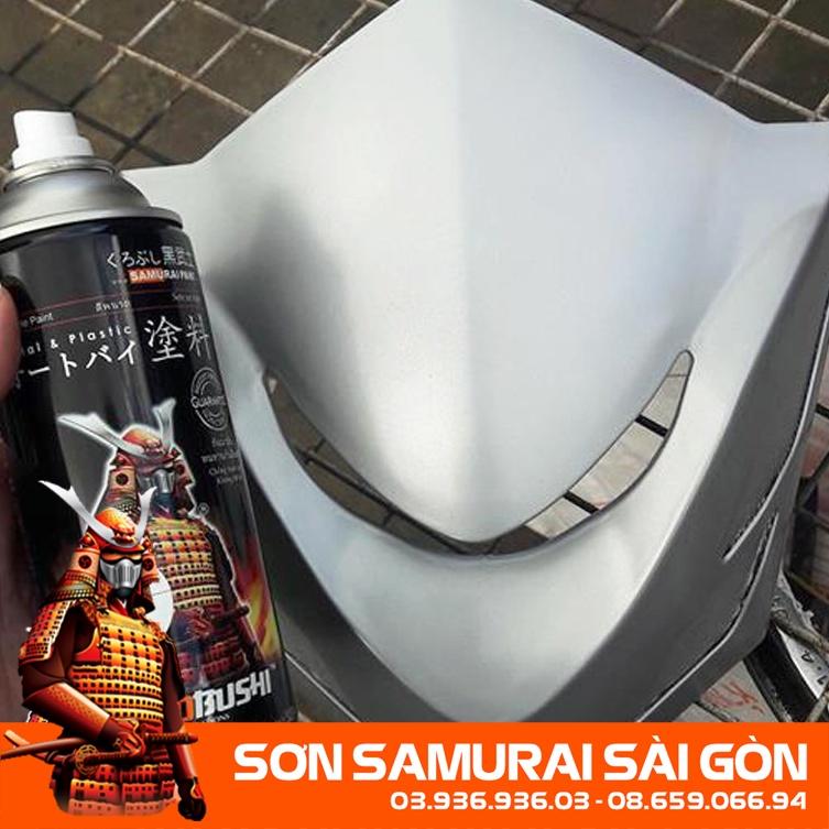 Combo Sơn SAMURAI KUROBUSHI 124 MÀU BẠC chính hãng - Sơn phun xe máy SAMURAI SÀI GÒN