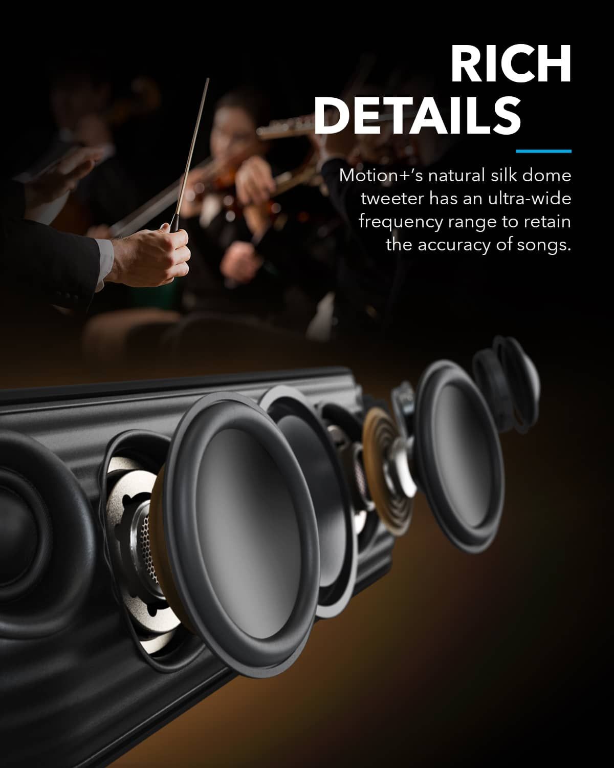 LOA BLUETOOTH SOUNDCORE MOTION+ A3116 - Hàng Chính Hãng
