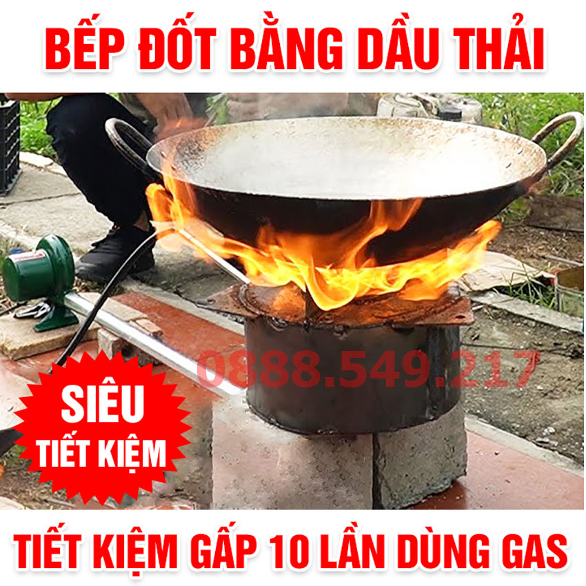 Bếp Đốt Dầu Thải - Bếp Đun Nguyên Liệu Thải, Mỡ Gà, Vịt. Siêu Tiết Kiệm - Siêu Bền Đẹp. 1 Lít Đun Đến 4, 5 Tiếng