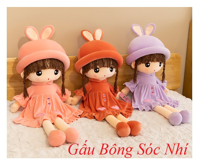 Gấu bông Búp Bê Váy Nhung Hàng Cao Cấp Quà Tặng Dễ Thương Cho Bé