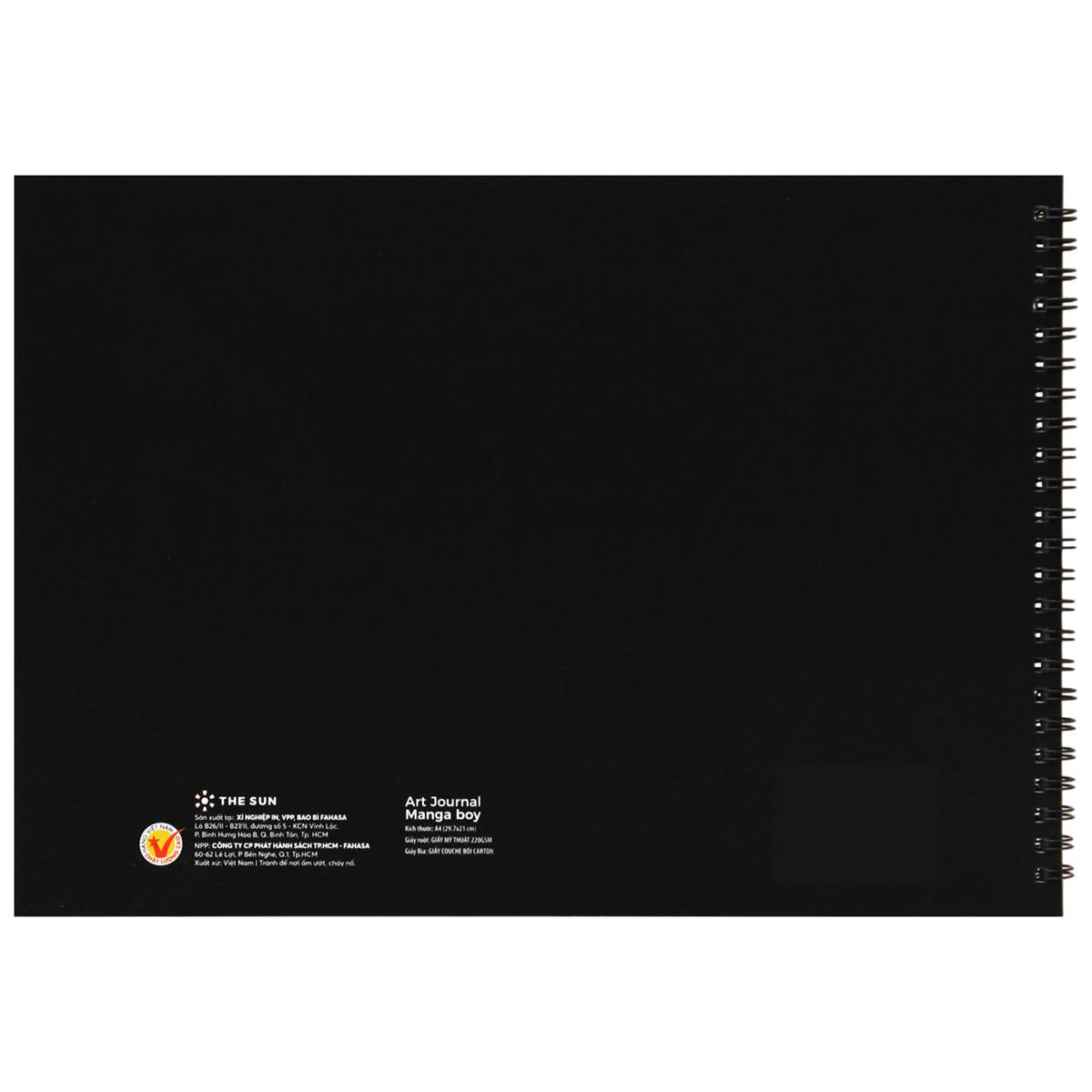 Tập Vẽ Lò Xo Art Journal A4 - 40 Trang 220gsm - The Sun - Manga Boy