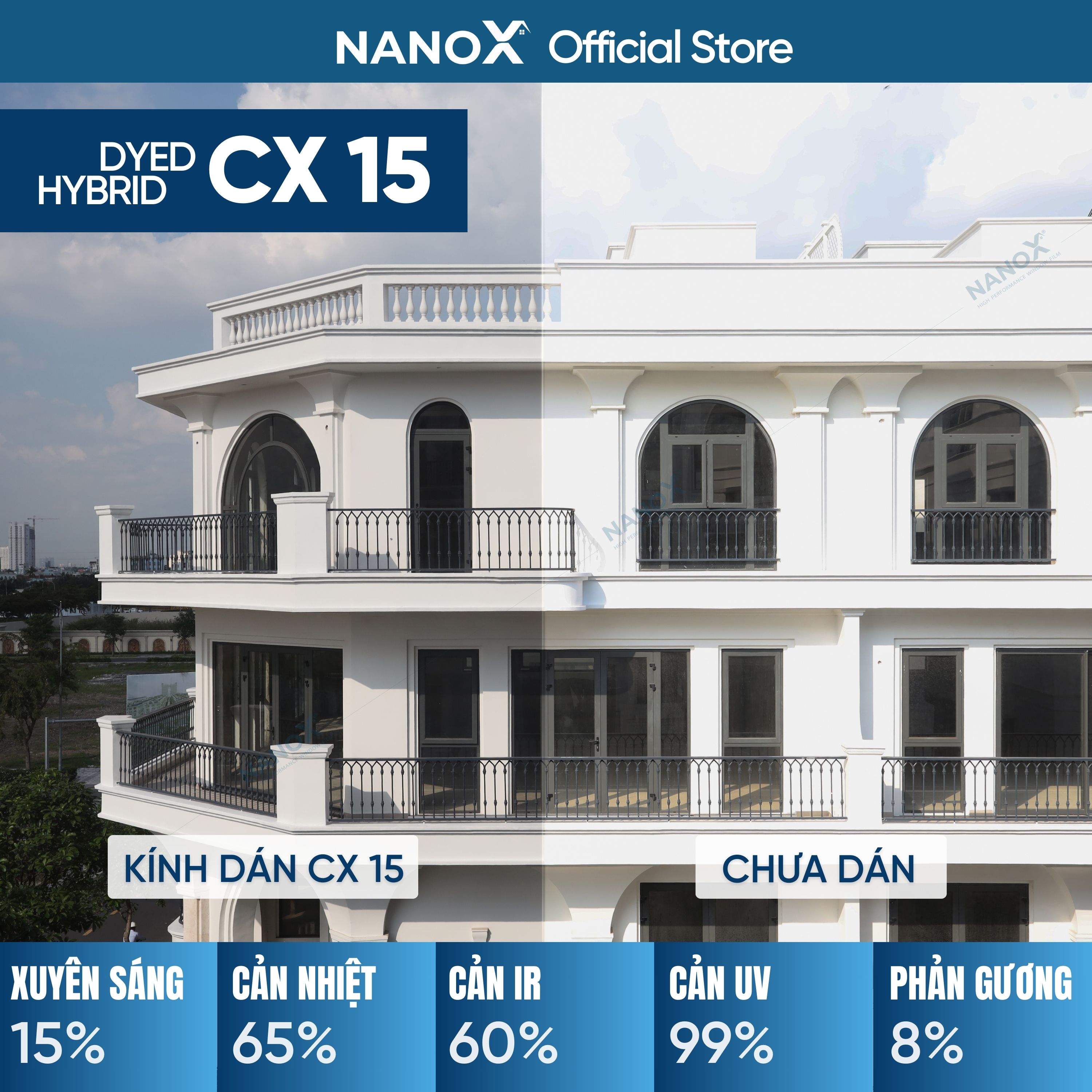 Phim cách nhiệt giá rẻ, chống nóng tốt NanoX