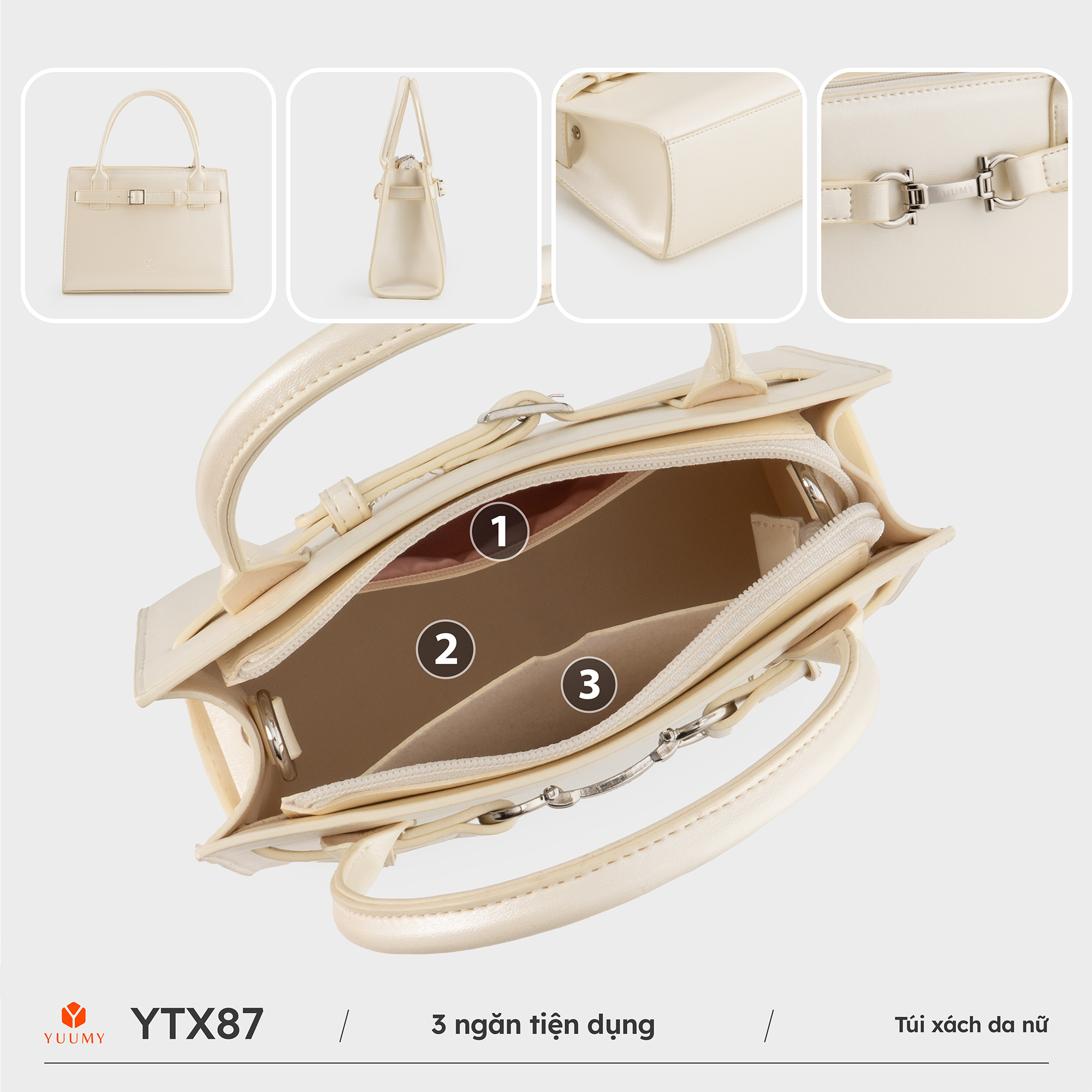 Túi Yuumy ( Thời trang nữ dạo phố sang trọng - Túi xách da Glossy YTX87 )