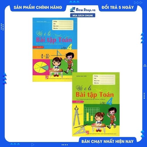 COMBO VỞ Ô LI BÀI TẬP TOÁN LỚP 4 (BỘ 2 CUỐN)