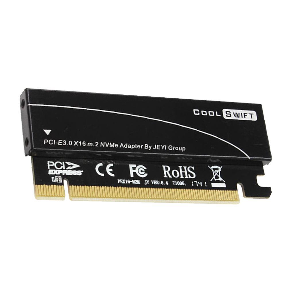 2x M.2 NGFF SSD to PCIE 3.0 X16 Adapter Expansion Card W/ Heatsink Case