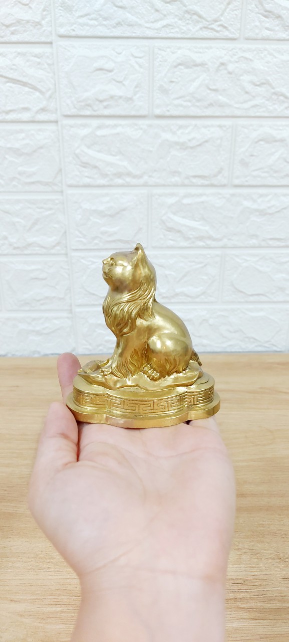 Tượng Mèo Phong Thủy Bằng Đồng