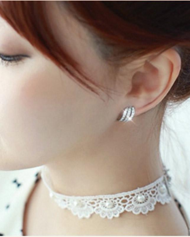 Bông tai chiết lá đá zricon BHBT106