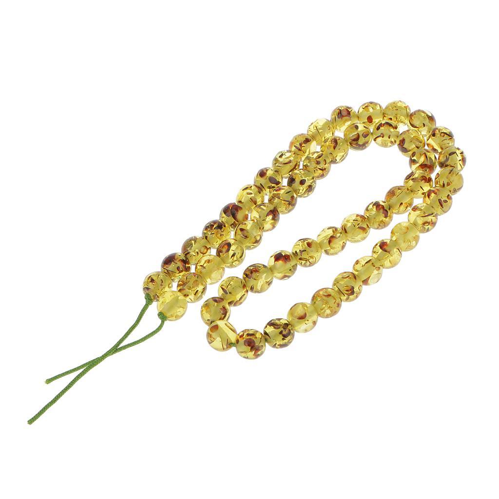 8mm Olive Green Amber Round Loose Beads 16''