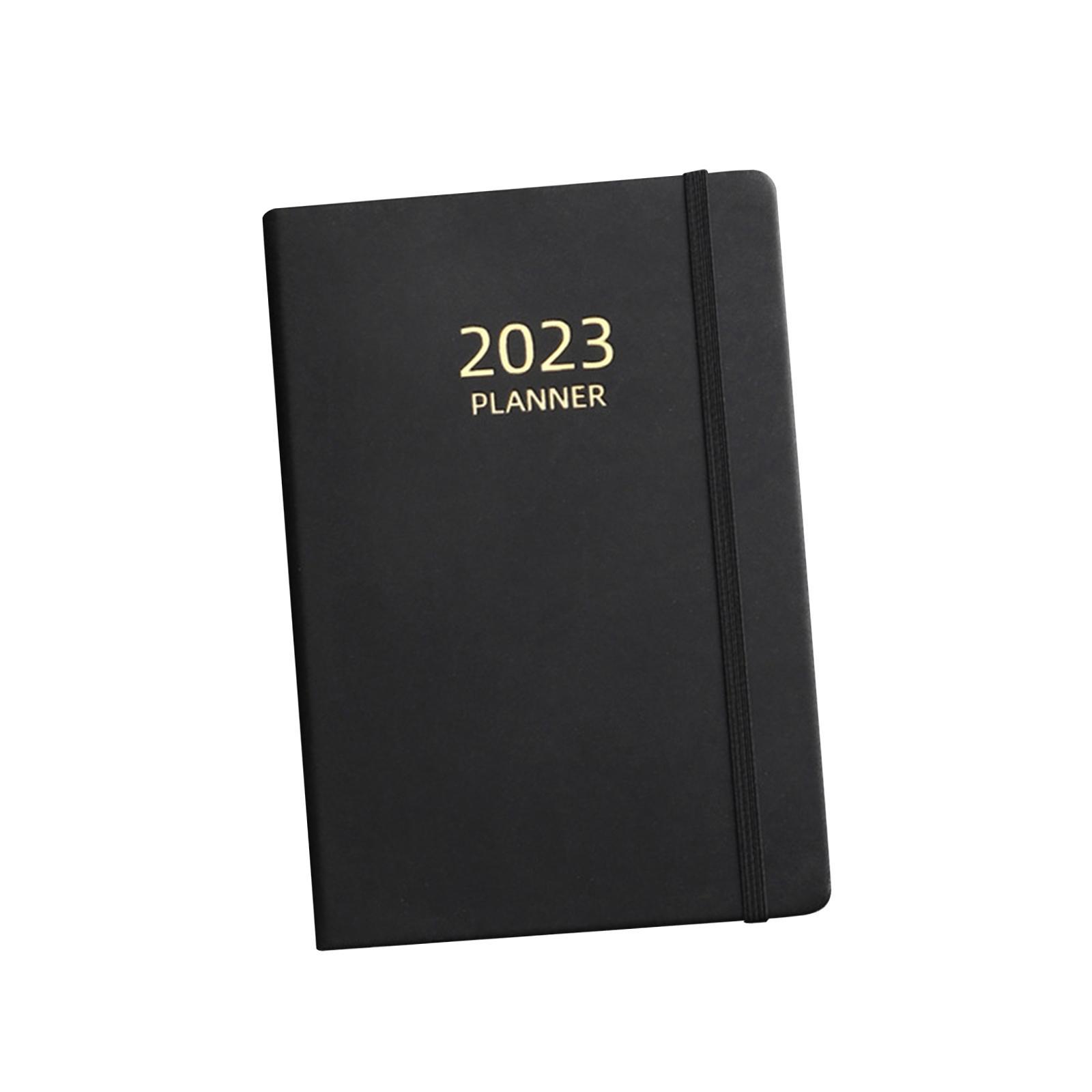A5 Notebook Planner, Journal 2023 Monthly Weekly Daily Planner Notepads Double Sided Writing Pads for Family Home Supplies New Year Gifts