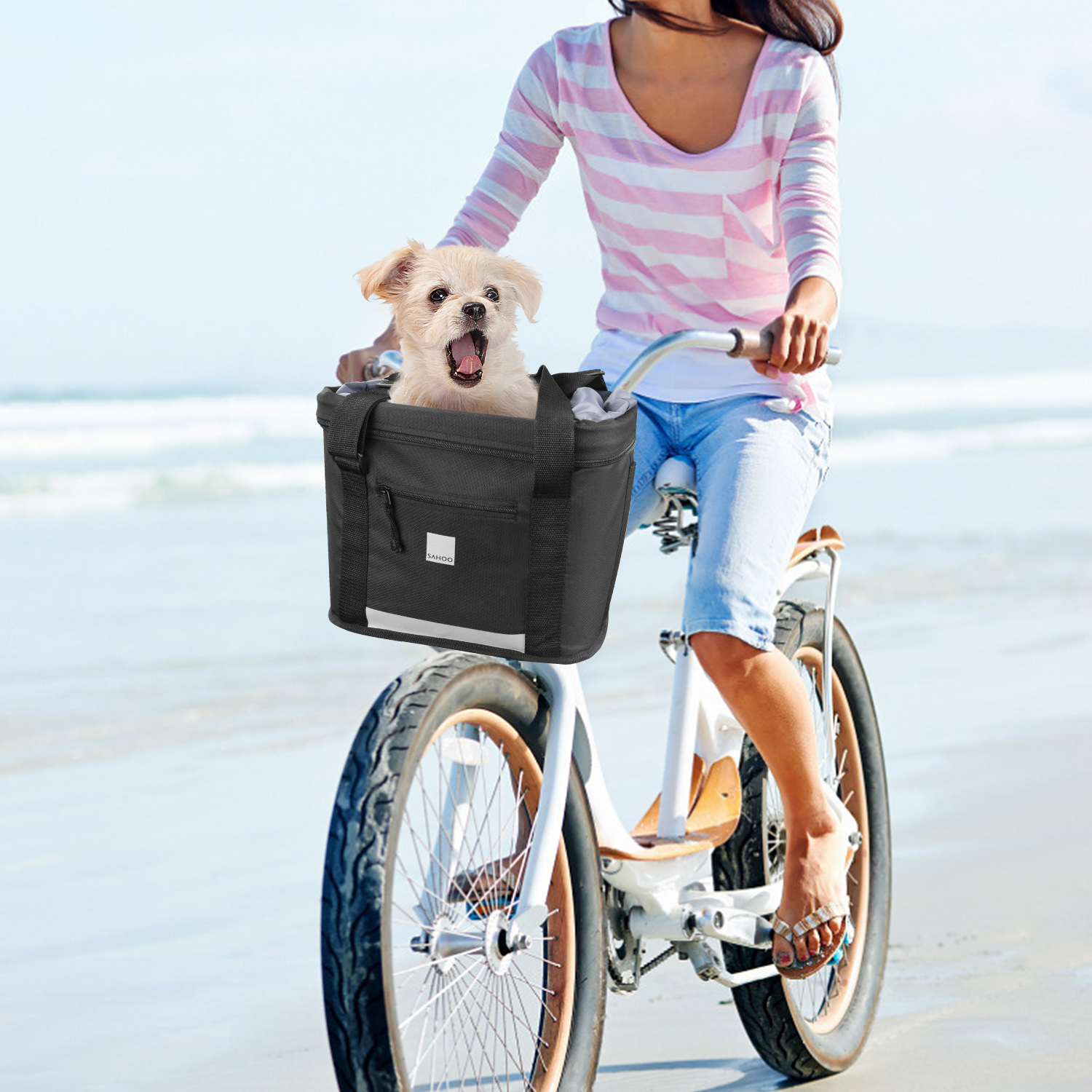 Túi , giỏ trước xe đạp đa chức năng, chất liệu chống thấm nước,thiết kế nhiều ngăn tiện lợi