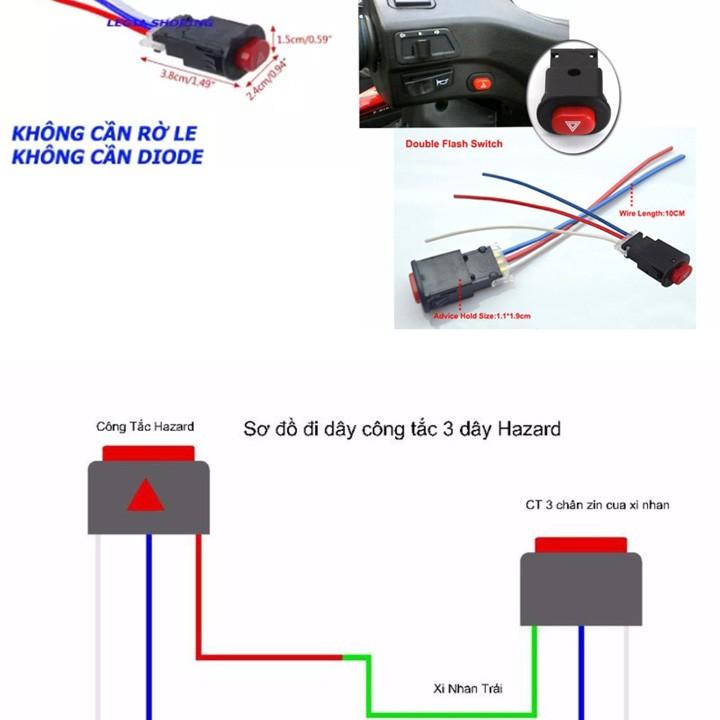 Công Tắc Hazard Khẩn Cấp Cho Xe Máy