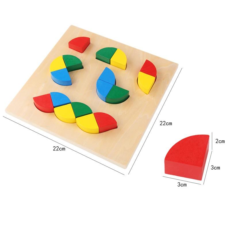 Ghép hình hình dạng không đồng dạng Montessori