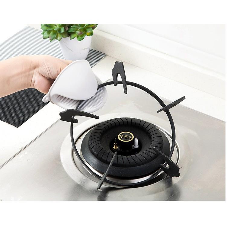Set 2 miếng nhấc nồi Lót tay nhấc nồi cao silicon cách nhiệt chịu nóng nhiều màu