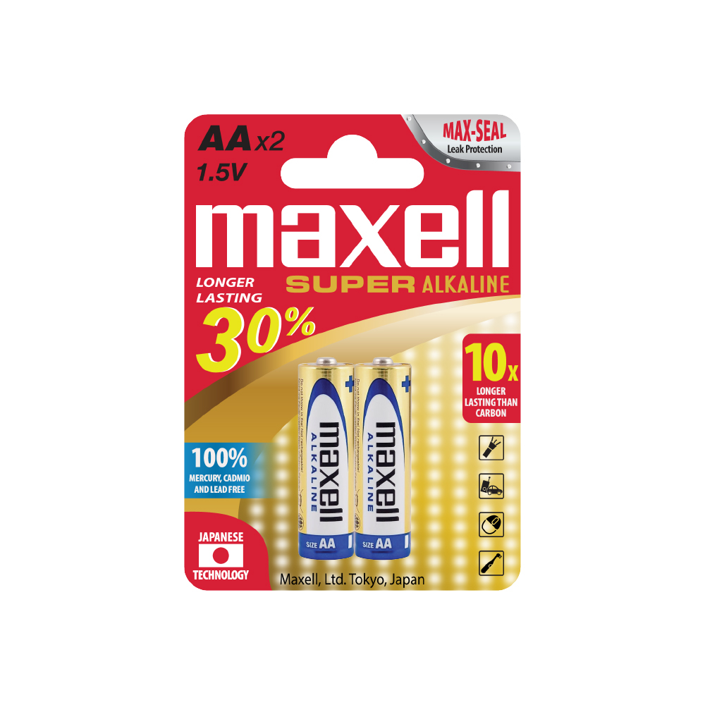 Pin Maxell Alkaline Super LR6 (AA)/ Pin tiểu 2A - Hàng chính hãng