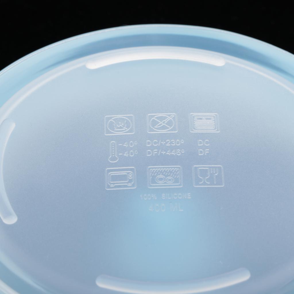 Collapsible Silicone Portable Lunch Bowl Round Folding Box Food Storage Container Organizers