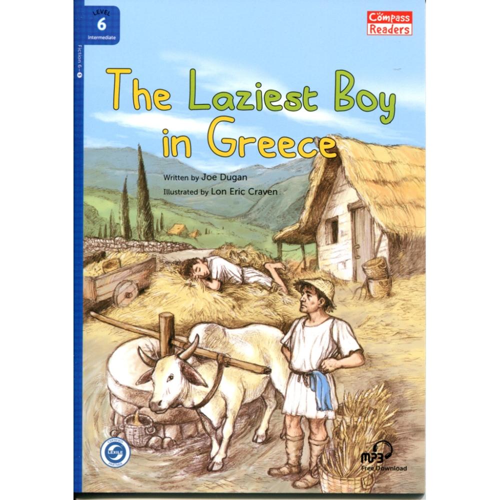 [Compass Reading Level 6-5] The Laziest Boy in Greece - Leveled Reader with Downloadable Audio Free - Sách chuẩn nhập khẩu từ NXB Compass