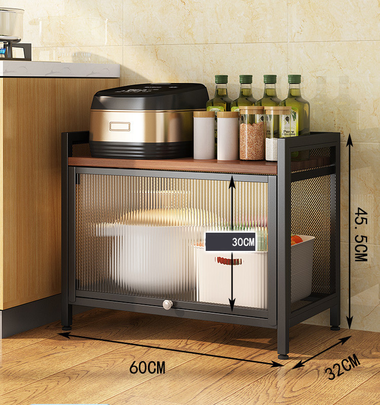 Kệ nhà bếp, tủ nhà bếp nhiều tầng khung sắt sơn tĩnh điện vô cùng chắc chắn, bền bỉ