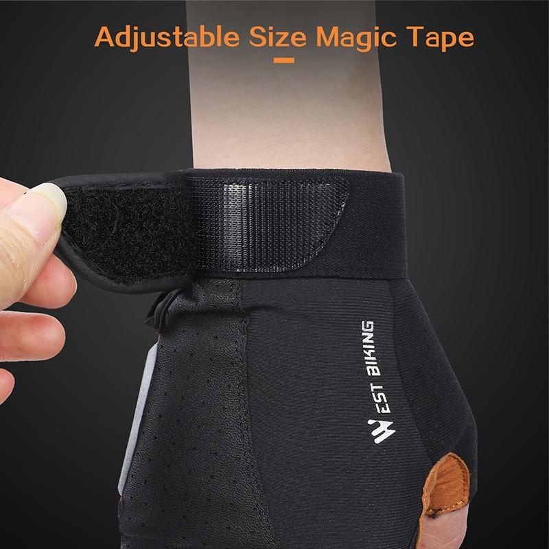 Găng tay nửa ngón thể thao WEST BIKING chống sốc thoáng khí tiện dụng khi hoạt động ngoài trời/lái mô tô