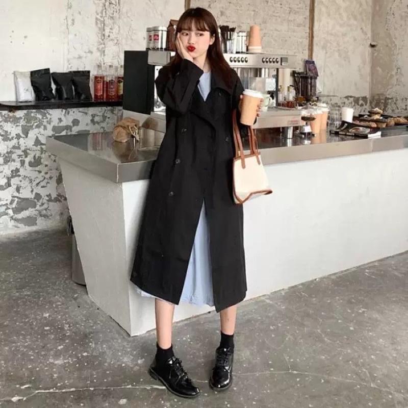ÁO KHOÁC DÁNG DÀI MANGTO CỔ VEST