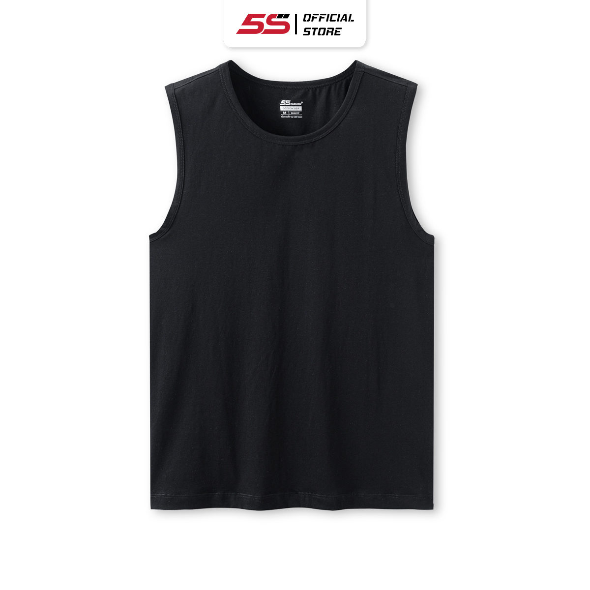 Áo Sát Nách Nam 5S FASHION, Chất Cotton Mềm Mát, Thấm Hút Tốt, Thiết Kế Trơn Basic, Thể Thao, Khỏe Khoắn
