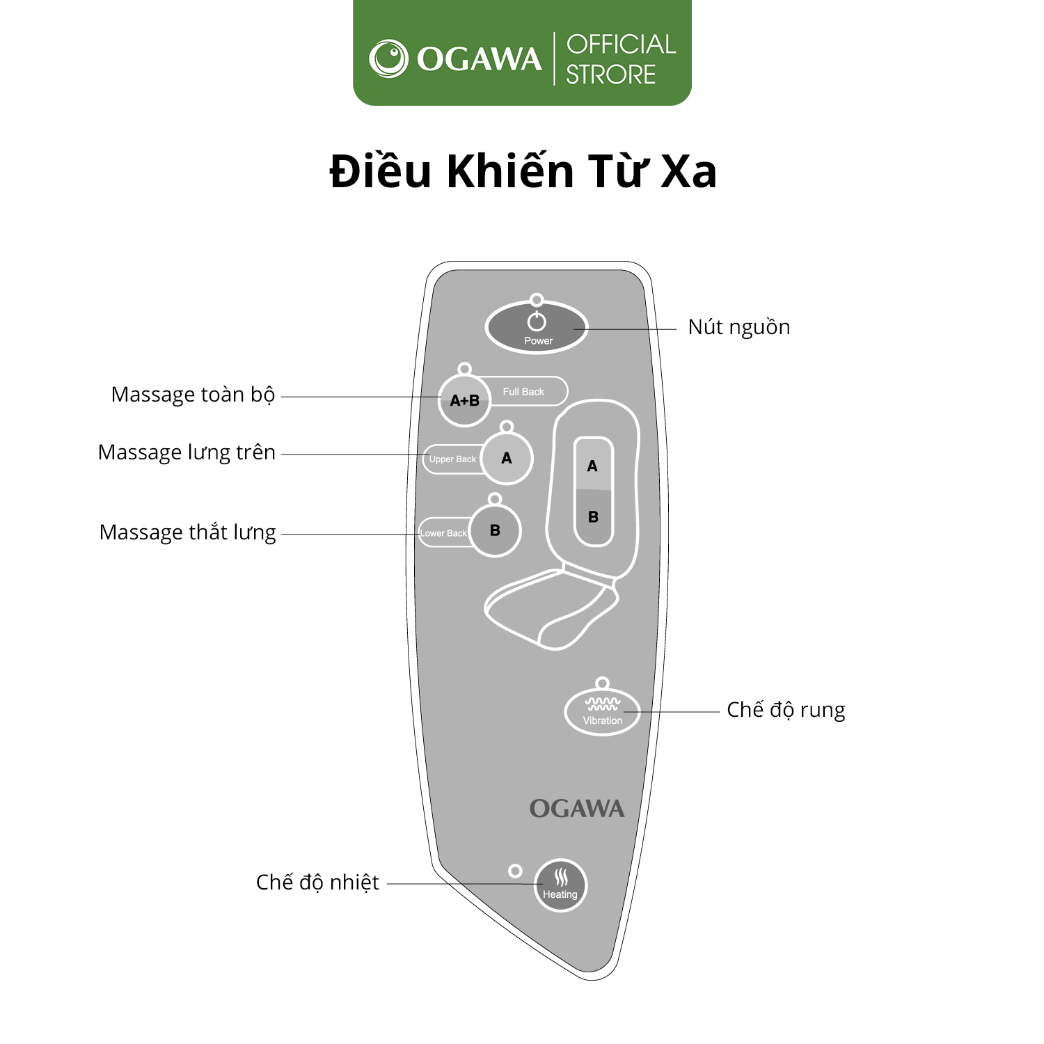 Đệm massage di động OGAWA Mobile Seat Xe Prime