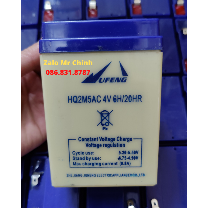 Pin cân điện tử - Ắc quy 4V 6Ah, Bình Ắc quy khô