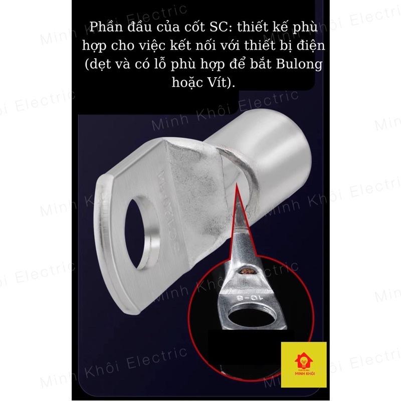 cos trần SC,cốt đồng mạ kẽm chống oxi hoá,cos dây điện, cosse