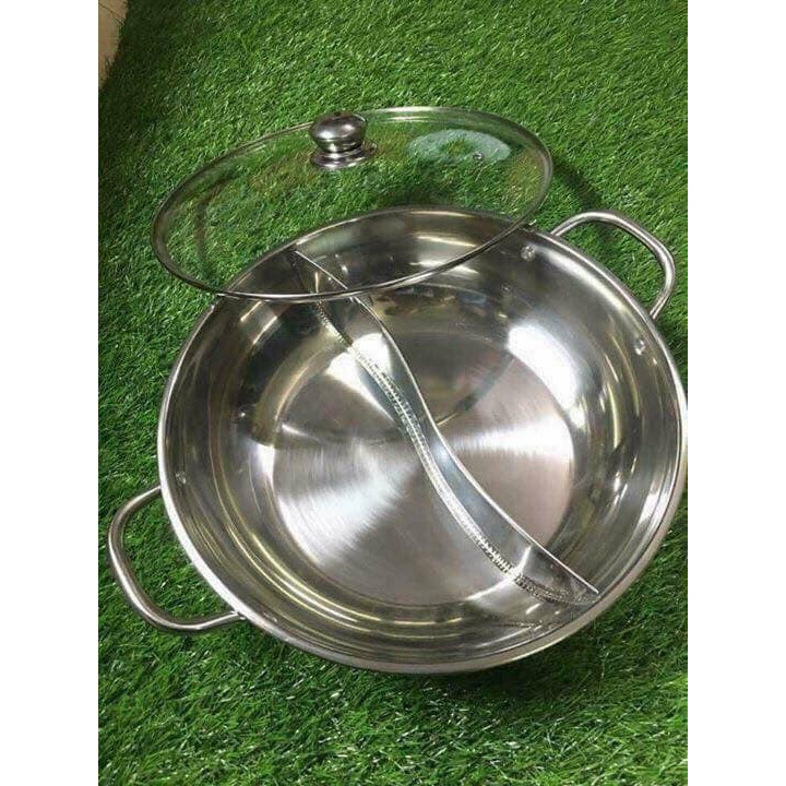 Nồi lẩu inox 2 ngăn đường kính 30cm