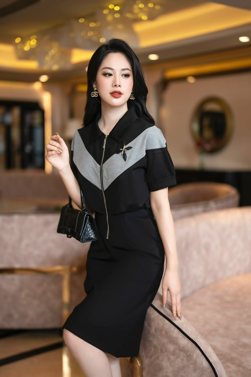 ĐẦM SUÔNG THUN LOGO SIÊU ĐẸP