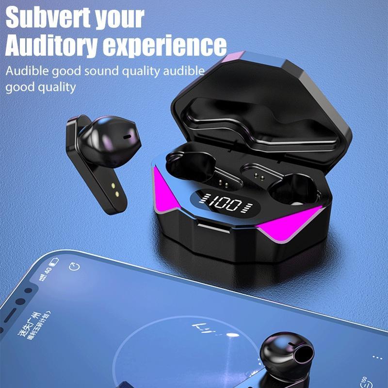Tai Nghe Bluetooth Không Dây X15 TWS Có Đèn LED Dùng Để Chơi Game Dành Cho Android iPhone Xiaomi Redmi Noice