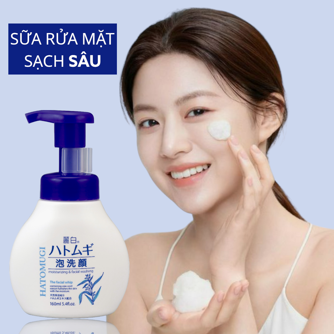 Sữa Rửa Mặt Reihaku Hatomugi Facial Whip Tạo Bọt Ngừa Mụn Và Dưỡng Sáng Da Chai - 29347