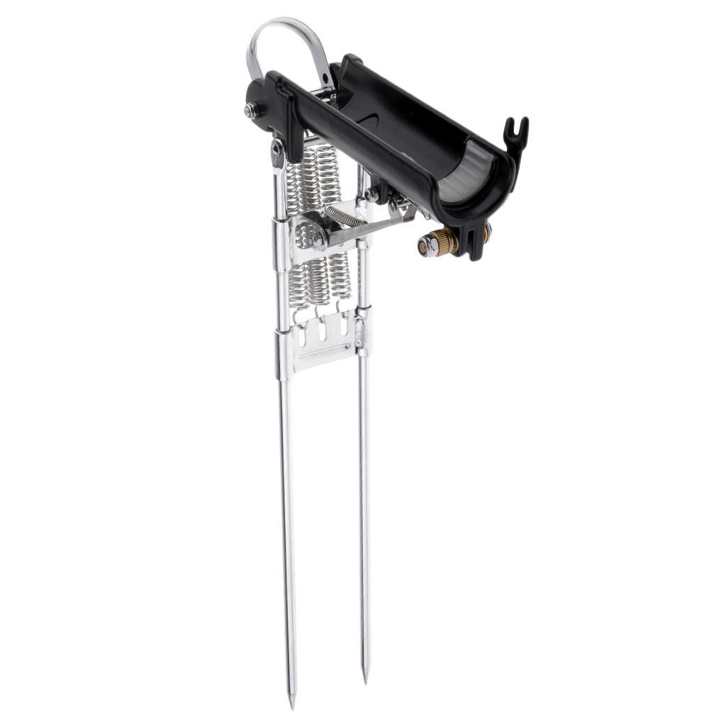 1 Piece Grounded Bilateral Fishing Rod Stand Bracket Foldable Pole Holder Rest Support Rack Fishing Tackle