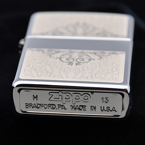 Bật Lửa Zippo 28467 Filigree Initial Polished Chrome