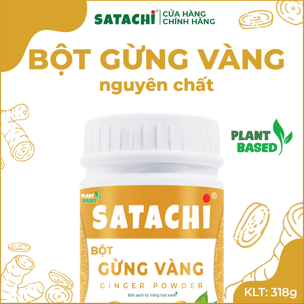 Bột Gừng Vàng SATACHI nguyên chất. Hộp 318g