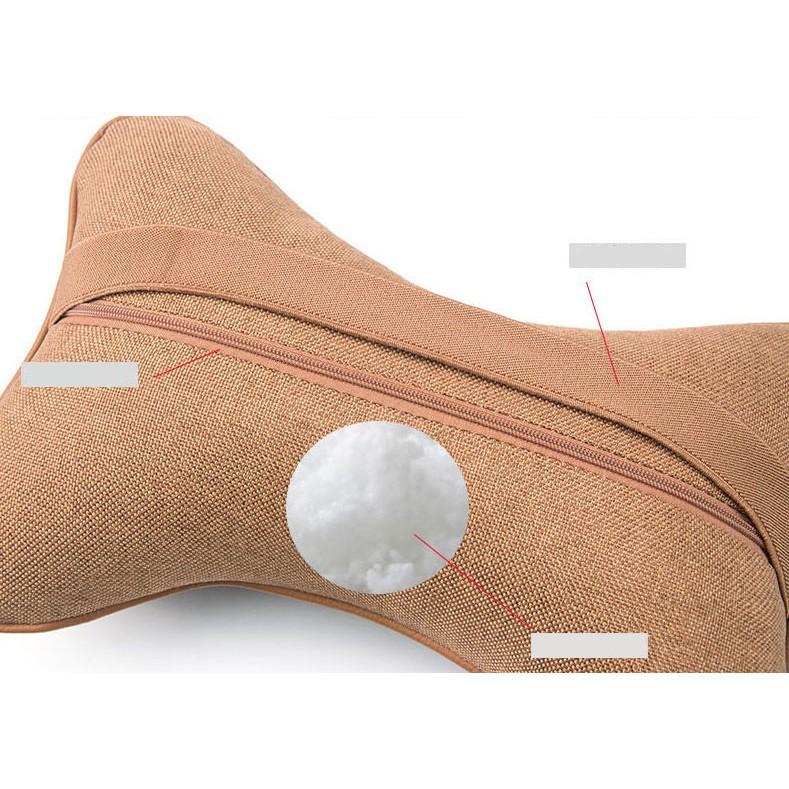 Gối Tựa đầu ô tô Massage Bông Và Vỏ Cây Bách