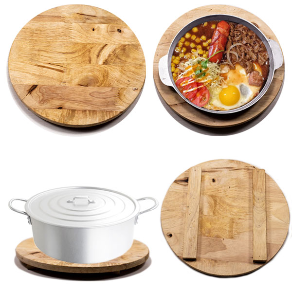 Đế Gỗ ĐK 24.5cm Lót Nồi Chảo Chống Thâm Nước