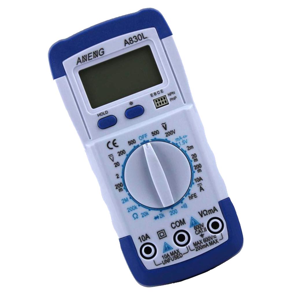 Digital LCD Multimeter Meter Voltage A830L Blue with White