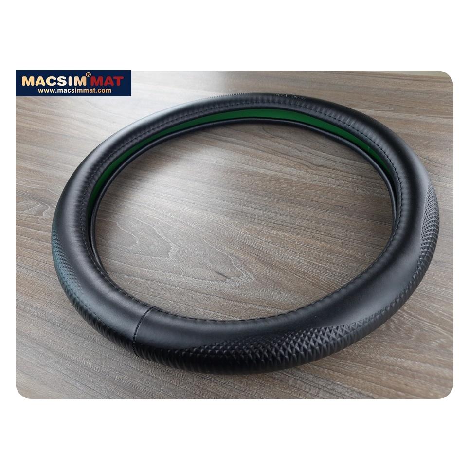 Bọc vô lăng cao cấp Macsim mã L16T mới chất liệu da thật - Khâu tay 100% size M phù hợp các loại xe