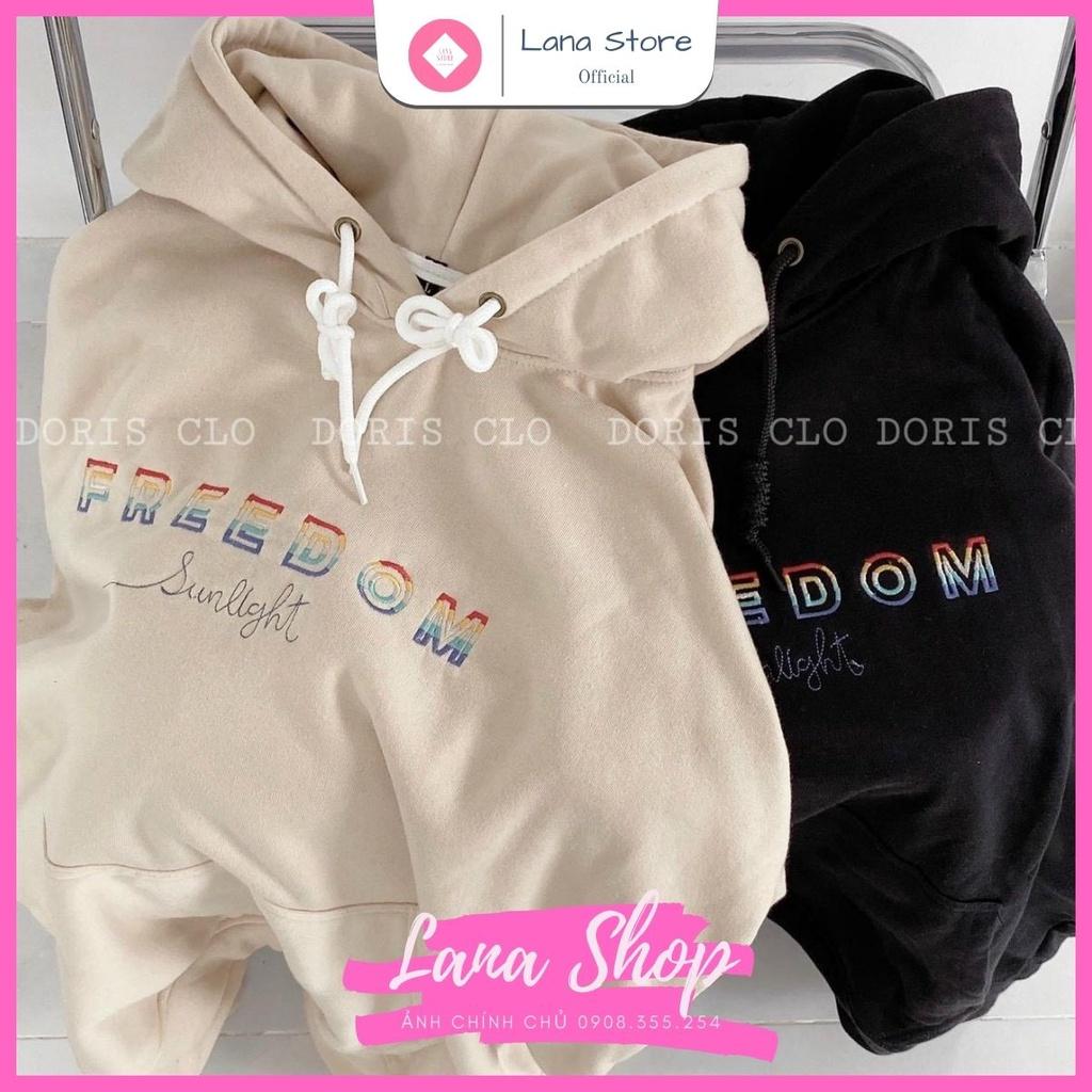 Áo Hoodie Nỉ Unisex Freedom Chất Thêu mịn Đẹp