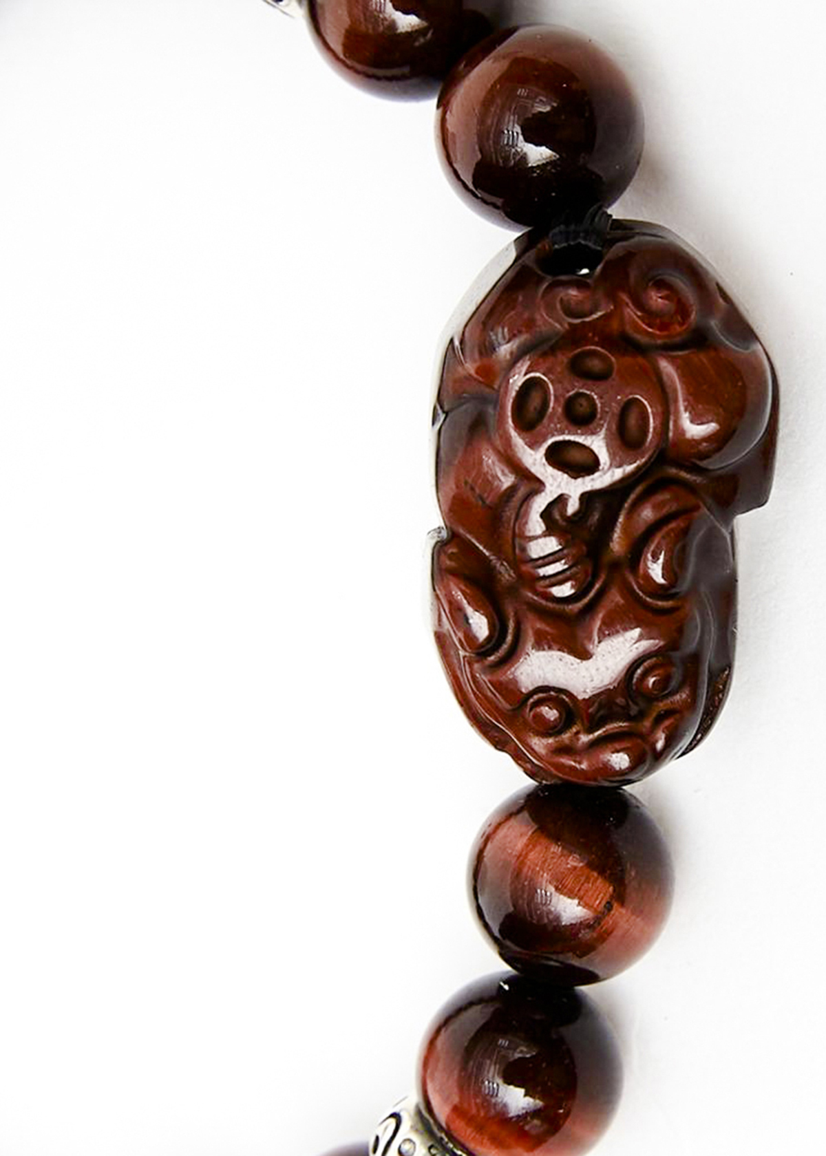 Vòng tay đá mắt hổ phối tỳ hưu đá - Ngọc Quý Gemstones