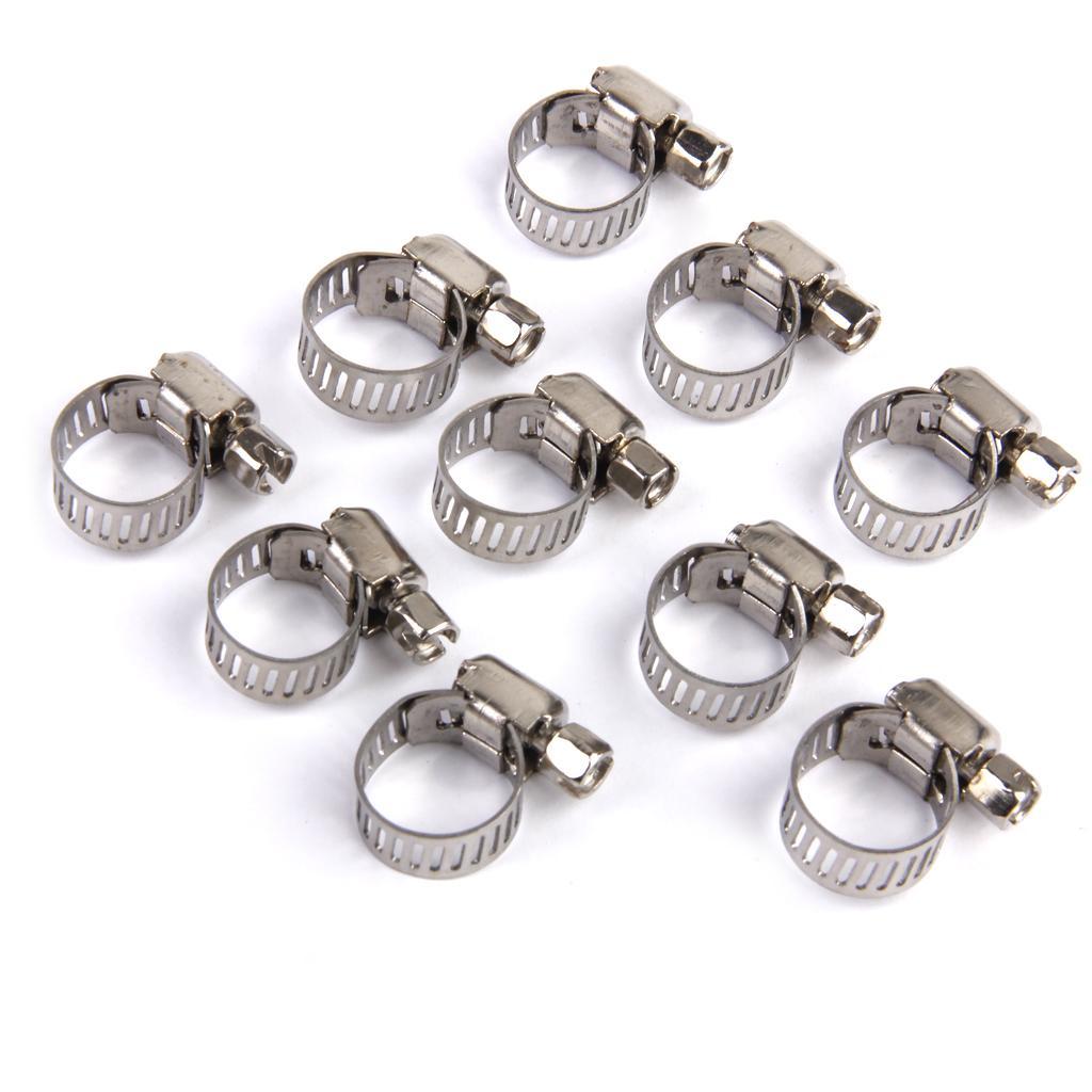 50PCS 5 Size Adjustable Fuel Line Jubilee Hose Spring Clamp Petrol Pipe Clip